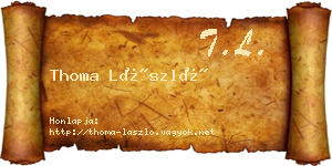 Thoma László névjegykártya